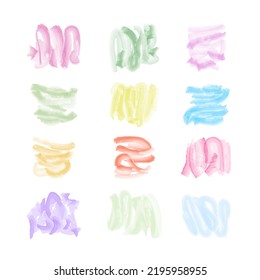 Boho style abstract shapes, simple hand drawn art objects vector illustration in trendy pastel colors, minimalist collection perfect for making cards, banners, modern posters, textile, papercraft