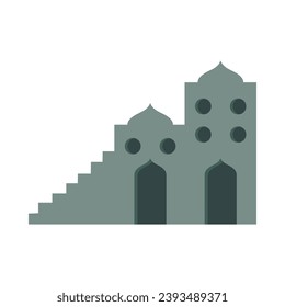 Arquitectura de estilo Boho Ilustración plana