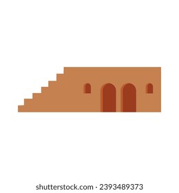 Architektur im Boho-Stil - Flachbild-Illustration