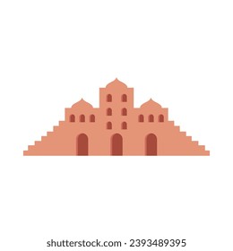 Architektur im Boho-Stil - Flachbild-Illustration