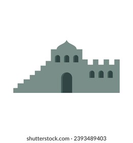 Boho style architecture flat illustration