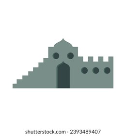 Boho style architecture flat illustration