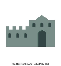 Boho style architecture flat illustration