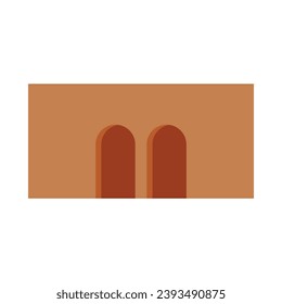 Arquitectura de estilo Boho Ilustración plana
