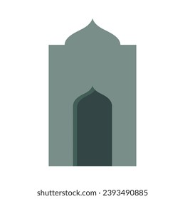 Boho style architecture flat illustration