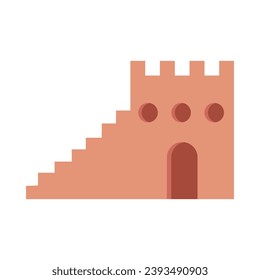 Arquitectura de estilo Boho Ilustración plana
