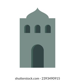 Boho style architecture flat illustration
