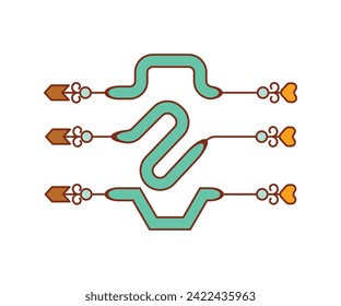 boho style arrow symbols set