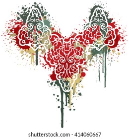 Boho style background made of colorful splashes