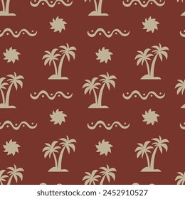 boho style beach wear pattern design for tee as vector