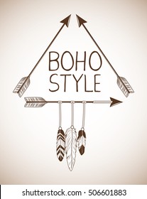Boho style bohemic and ornament design