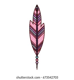 Boho style decorative feather