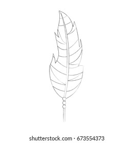 Boho style decorative feather