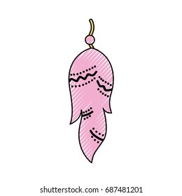 Boho style decorative feather