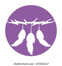 Boho style decorative feathers
