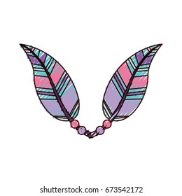 Boho style decorative feathers