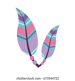 Boho style decorative feathers