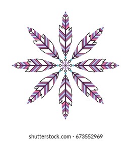 Boho style decorative feathers