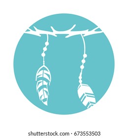 Boho style decorative feathers