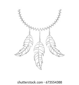 Boho style decorative feathers