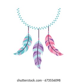 Boho style decorative feathers