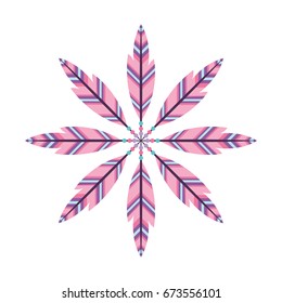 Boho style decorative feathers