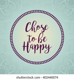 Boho style design in blue color background