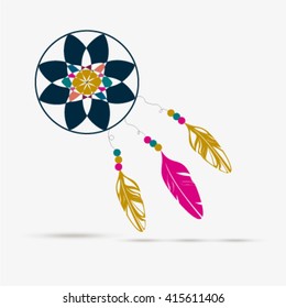 Boho Style design in color backdrop