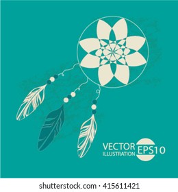 Boho Style design in color backdrop