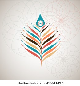 Boho Style design in color backdrop