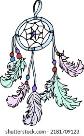 Boho style dream catcher VECTOR Image