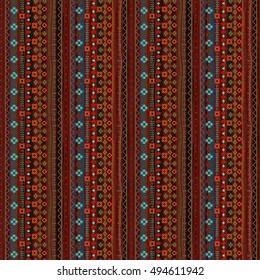 Boho style. Ethnic seamless pattern. Tribal art print