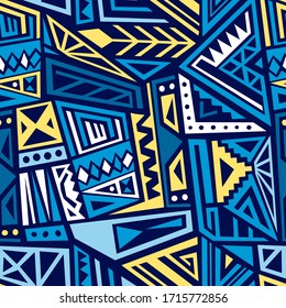 Boho style fashion pattern. Indigenous art texture. Seamless vector fashion design.