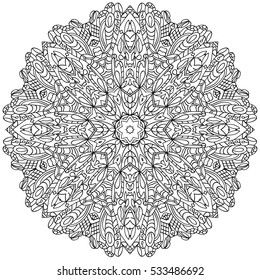 Boho style flower mandala. Oriental pattern, vector illustration. Islam, Arabic, Indian, Turkish, Pakistan, Chinese. Set of ornamental patterns for background and texture.