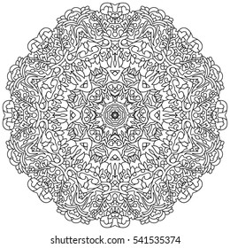 Boho style flower mandala. Oriental pattern, vector illustration. Islam, Arabic, Indian, Turkish, Pakistan, Chinese. Set of ornamental patterns for background and texture.