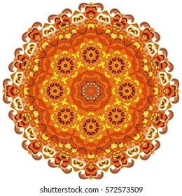 Boho style flower mandala. Oriental pattern, vector illustration. Islam, Arabic, Indian, Turkish, Pakistan, Chinese. Set of ornamental patterns for background and texture.