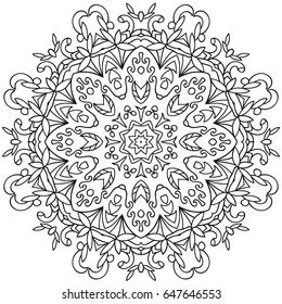 Boho style flower mandala. Oriental pattern, vector illustration. Islam, Arabic, Indian, Turkish, Pakistan, Chinese. Set of ornamental patterns for background and texture.