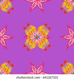 Boho style flower seamless pattern. Vector Mandala. Blue background. Tiled mandala design, best for print fabric or papper and more.