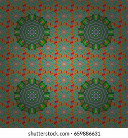 Boho style flower seamless pattern. Tiled mandala design, best for print fabric or papper and more. Vector Mandala. Background.