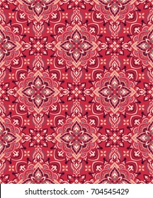 Boho style flower seamless pattern. Tiled floral design, best for print fabric or papper and more.