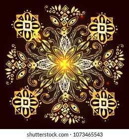 Boho style graphic elements. Beautiful hand drawn illustration. Trible nature pattern for your design.