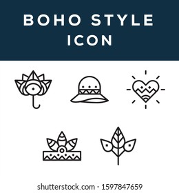 boho style in the from of icons