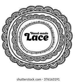 boho style lace design element. vector illustration lace. hand made vector lase. elegant luxury hand drawn pattern. lace openwork pattern. luxury elegant hand drawn design element for a background.