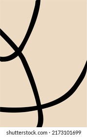 Boho style. Minimalism. Abstract background. Contemporary art. Various forms. For templates, presentations.