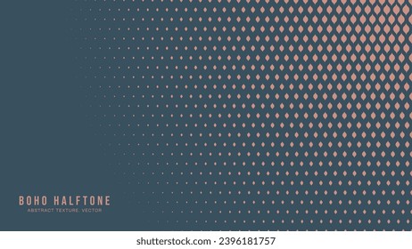 Estilo Boho Moderno De Medio Tono Vector Diverso De Textura Radial De Fondo Abstracto Estético. Patrón de escalado gitano de semitono Textura de moda de moda. Papel De Techo Elegante Y Amplio. Abstracción elegante