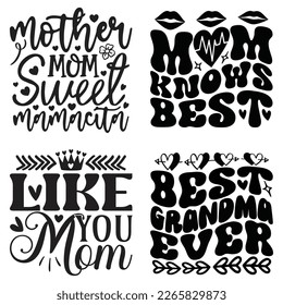 Boho Style Mom Quotes T-shirt And SVG Design Bundle, Vector File. Mom Mama Mummy SVG Quotes T shirt Design Bundle, Vector EPS Editable Files, Can You Download This File