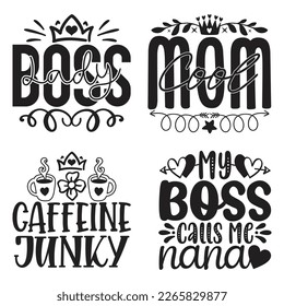 Boho Style Mom Quotes T-shirt And SVG Design Bundle, Vector File. Mom Mama Mummy SVG Quotes T shirt Design Bundle, Vector EPS Editable Files, Can You Download This File