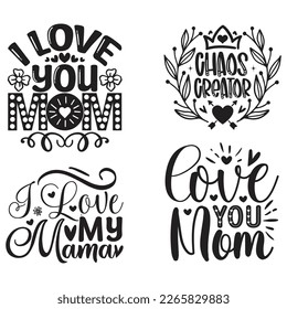 Boho Style Mom Quotes T-shirt And SVG Design Bundle, Vector File. Mom Mama Mummy SVG Quotes T shirt Design Bundle, Vector EPS Editable Files, Can You Download This File