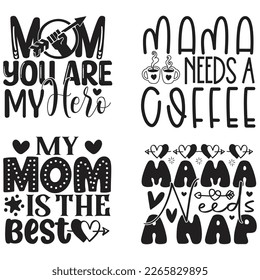Boho Style Mom Quotes T-shirt And SVG Design Bundle, Vector File. Mom Mama Mummy SVG Quotes T shirt Design Bundle, Vector EPS Editable Files, Can You Download This File