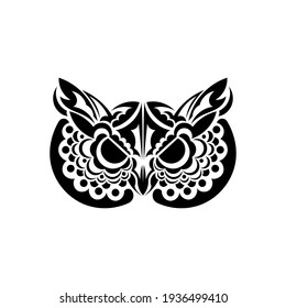 Boho style owl. T-shirt print, mobile cover design. Vector illustration.